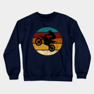 Retro Dirt Bike Motocross Distressed Motocycle Vintage T-Shirt Crewneck Sweatshirt